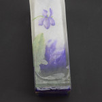 Daum enameled violets vase