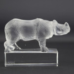 Rene lalique rhinoceros paperweight