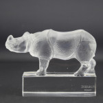 Rene lalique rhinoceros paperweight