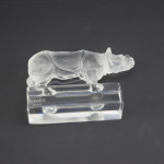 Rene lalique rhinoceros paperweight