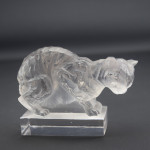 Rene Lalique chat (cat) paperweight