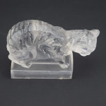 Rene Lalique chat (cat) paperweight