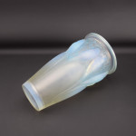Rene Lalique opalescent & blue stained Ceylan vase