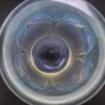 Rene Lalique opalescent & blue stained Ceylan vase