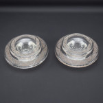 Rene Lalique Set of two Riquewihr candlesticks