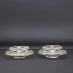 Rene Lalique Set of two Riquewihr candlesticks
