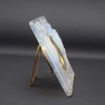 Rene Lalique opalescent Inseparables clock with painted dial