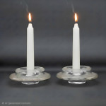 Rene Lalique Set of two Riquewihr candlesticks