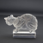 Rene Lalique chat (cat) paperweight