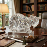 Rene Lalique chat (cat) paperweight
