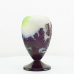 Galle cameo glass footed landscape vase