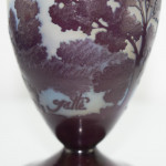 Galle cameo glass footed landscape vase
