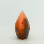 Galle cameo glass landscape crescent shaped vase