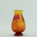 Galle cameo poppy footed vase