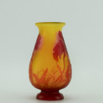 Galle cameo poppy footed vase