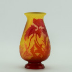 Galle cameo poppy footed vase