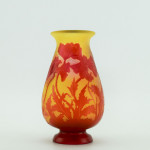 Galle cameo poppy footed vase
