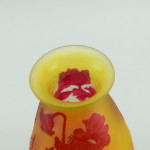Galle cameo poppy footed vase
