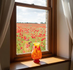 Galle cameo poppy footed vase