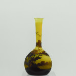 Galle Landscape banjo cameo glass vase