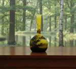 Galle Landscape banjo cameo glass vase