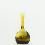 Galle Landscape banjo cameo glass vase