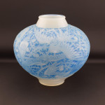 Rene lalique Aras Vase cased opalescent glass
