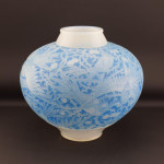 Rene lalique Aras Vase cased opalescent glass