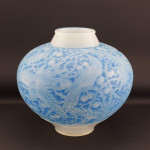 Rene lalique Aras Vase cased opalescent glass