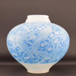 Rene lalique Aras Vase cased opalescent glass
