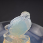 Rene Lalique opalescent glass moineau ashtray