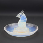 Rene Lalique opalescent Souris (mouse) ashtray