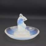 Rene Lalique opalescent Souris (mouse) ashtray