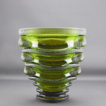 Rene Lalique  Olive green saint-marc vase