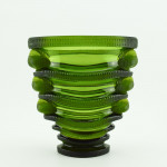 Rene Lalique  Olive green saint-marc vase