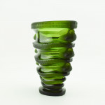 Rene Lalique  Olive green saint-marc vase