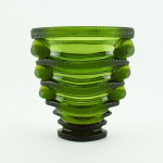 Rene Lalique  Olive green saint-marc vase