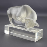 Rene Lalique Taureau paperweight