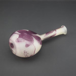 Galle cameo glass banjo shaped Clematis vase