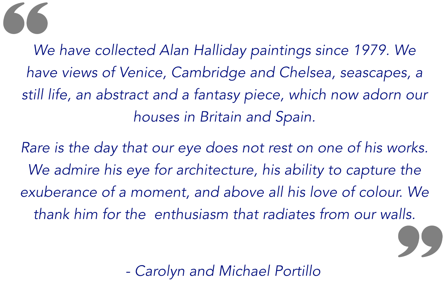 Testimonial from Carolyn & Michael Portillo