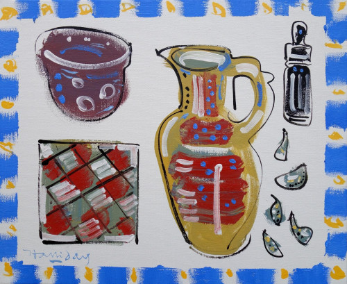 Still Life with Jug. blue