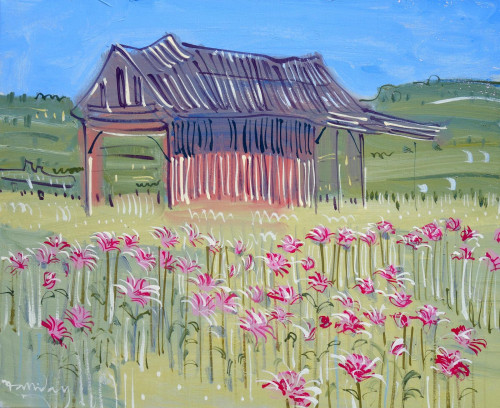 Farm in a field of Poppies, Val de Veude