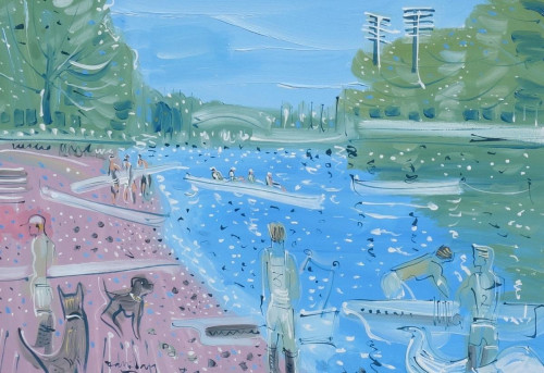 Oarsmen at Putney Embankment