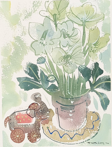 Winter Rose with Elephant