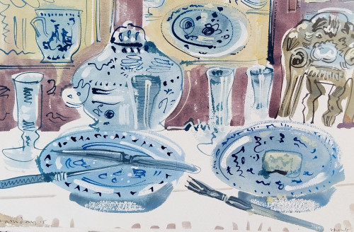 Delft dinner service,  Ghent Museum.