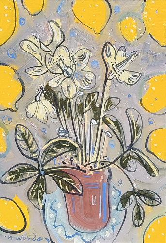 Winter Rose and Lemons