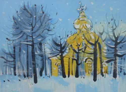 Petrodvorets, snow
