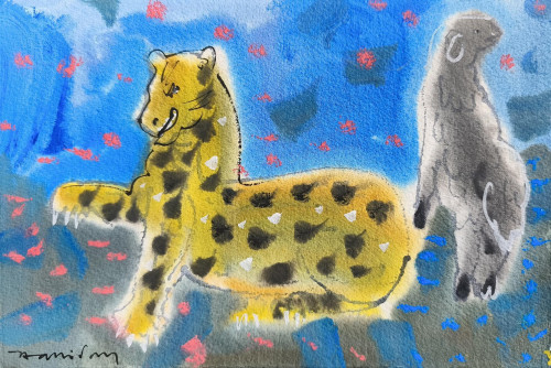 Leopard with Sheep