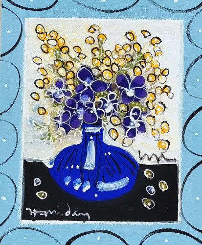 Still lIfe in a Blue Vase