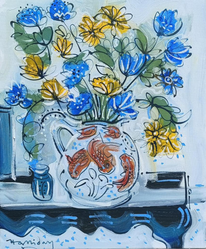Still Life with Japanese pot.